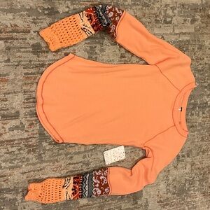Free People Desert Orange Combo Top